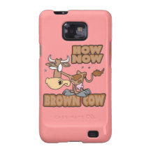 how now brown cow funny animal cartoon samsung galaxy s cover