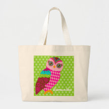 How Now Pink Owl - Custom Gift Tote Bag