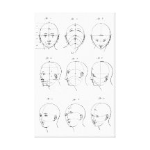 How to Draw a Human Head 18th Century Gallery Wrap Canvas