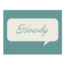 Howdy Customisable Postcards