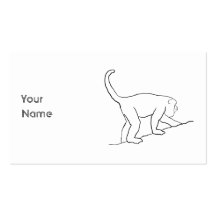 Howler Monkey, Walking. Business Card Templates