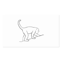 Howler Monkey, Walking. Business Cards