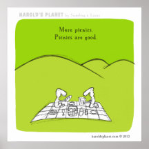 HP5041 "harold's planet" picnic Posters