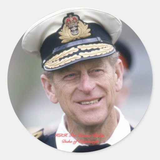 HRH The Prince Philip, Duke of Edinburgh Round Stickers
