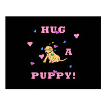 Hug A Puppy Postcards