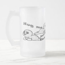 Hug, Don't Club Frosted Glass Mug
