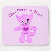 Hug Kitty Cat Toon Mousepad