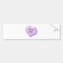 Hug Me Candy Heart Bumper Sticker