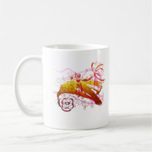 hula girl - flowers coffee mug