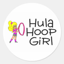 Hula Hoop Girl Sticker