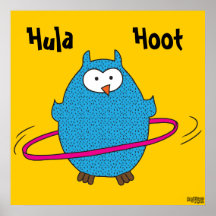 Hula Hoot Owl Print