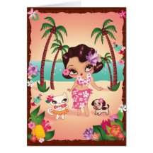 Hula Lulu's Magical Sunset Card