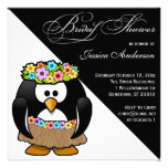 Hula Penguin Bride Bridal Shower Invite invitations