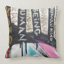 human being human throw pillow