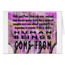 Humans Beings Come From(Card)