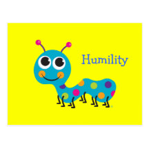Humility Cute Caterpillar Post Cards