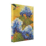 Hummingbird & Blue Hydrangea Canvas Print