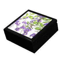 Hummingbird & Flowers Gift Box