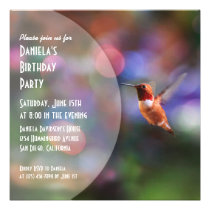 Hummingbird Party Invitations invitations
