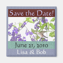 Hummingbird Save the Date Magnet