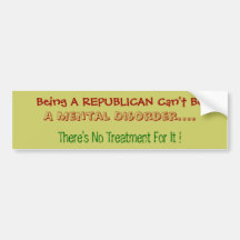 Humorous Political Bumper Sticker.