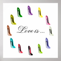 Humourous Customisable Stilettto Shoe Art Poster