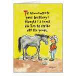 Humourous horsey birthday card