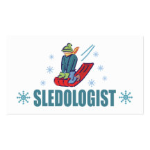 Humourous Snow Sledding Business Card Template