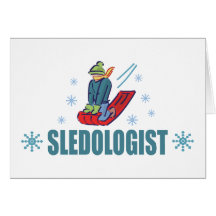 Humourous Snow Sledding Cards