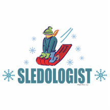 Humourous Snow Sledding Cut Outs