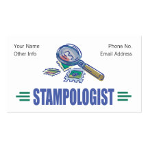 Humourous Stamp Collecting Business Card Templates