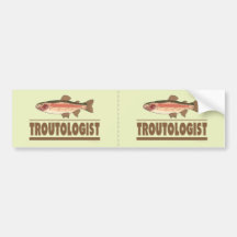 Humourous Trout Bumper Sticker