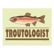 Humourous Trout Post Card