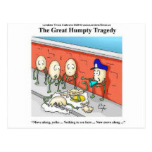 Humpty Dumpty Police Investigation Funny Gifts Postcard