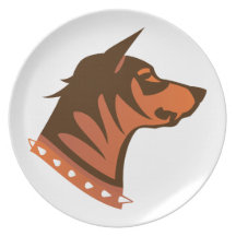 Hund dog flache teller
