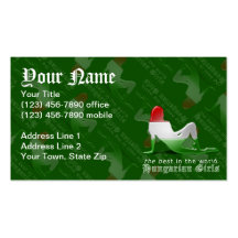 Hungarian Girls are Best Flag Business Card Template
