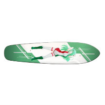 Hungary Manga Anime girl dressed in Flag Hungarian Skate Board Deck