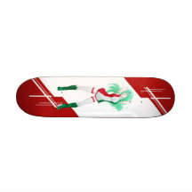 Hungary Manga Anime girl dressed in Flag Hungarian Skate Decks