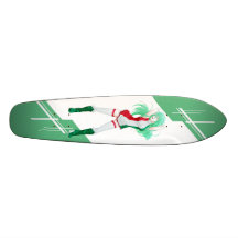 Hungary Manga girl dressed in Flag - Hungarian Skate Board Deck