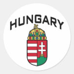 Hungary Round Stickers