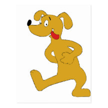 Hungry Cartoon Dog Postcards