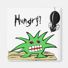 Hungry? Monster with spider. Refrigerator Magnets