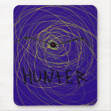 hunter bat flying at night on Halloween spooky Mousepad
