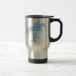 Hunter Jumper Horse & Rider (light blue) Mugs
