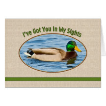 Hunter's Birthday Card with Mallard Duck