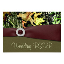 Hunting Camo RSVP Wedding Cards Announcements