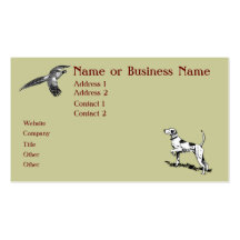Hunting Dog and Pheasant Business Profile Card Business Card Template