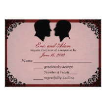Husbands Custom Gay Wedding RSVP Cards