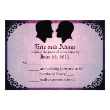Husbands II Custom Gay Wedding RSVP Cards