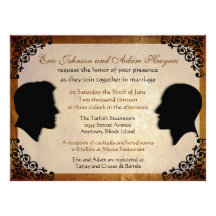 Husbands III Custom Gay Wedding Invitations